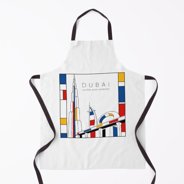 Item preview, Dubai Mondrian style poster 3D designed and sold by CMYKStudio.