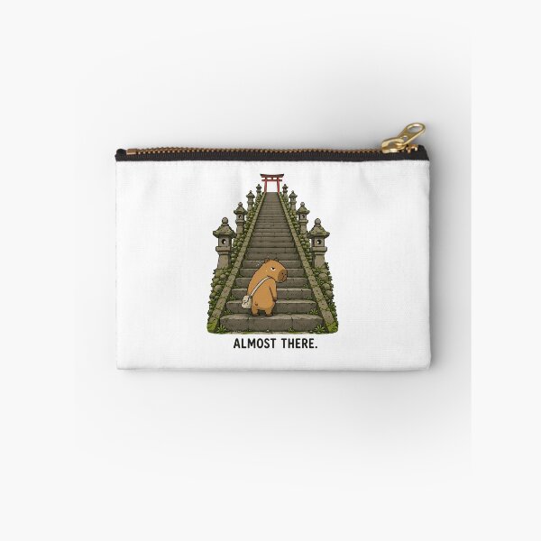 Item preview, Almost There – Tired Capybara Climbing Endless Stairs designed and sold by LazyPaw Design.