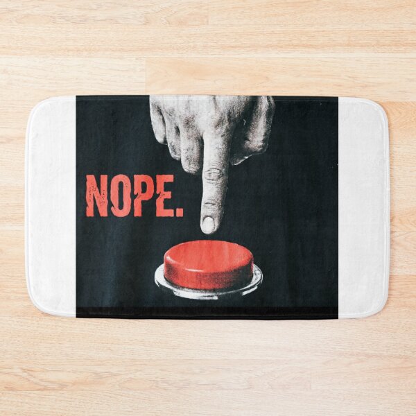 Item preview, Nope Shirt – Minimalist Streetwear – Y2K Grunge Red Button Aesthetic designed and sold by FurryPrintLab-FurryPrintLabDesign.