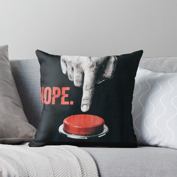 Item preview, Nope Shirt – Minimalist Streetwear – Y2K Grunge Red Button Aesthetic designed and sold by FurryPrintLab-FurryPrintLabDesign.