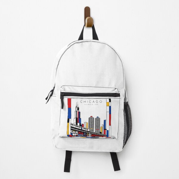Item preview, Chicago Mondrian style poster 3D designed and sold by CMYKStudio.