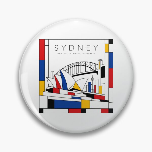 Item preview, Sydney Mondrian style poster 3D designed and sold by CMYKStudio.