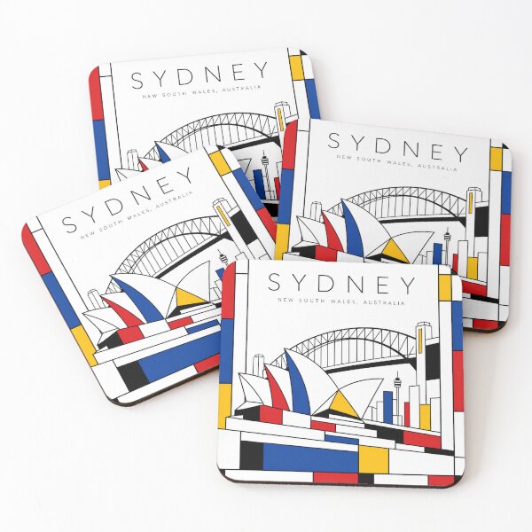 Item preview, Sydney Mondrian style poster 3D designed and sold by CMYKStudio.