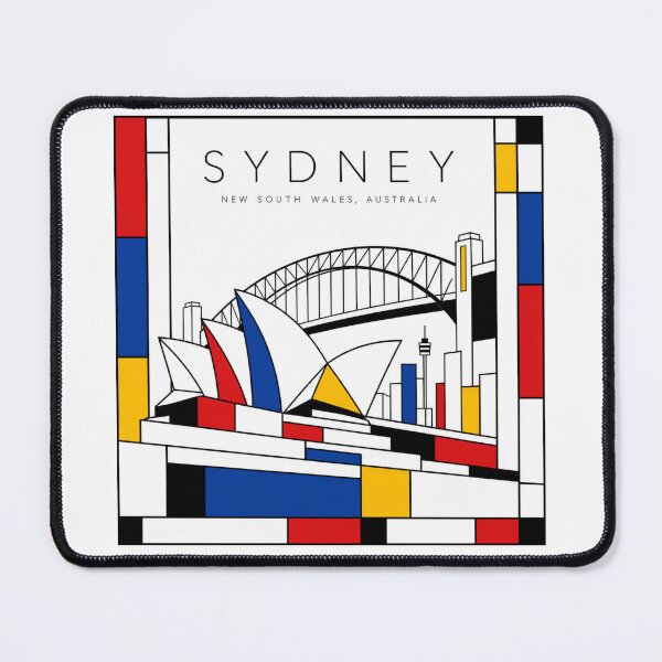 Item preview, Sydney Mondrian style poster 3D designed and sold by CMYKStudio.
