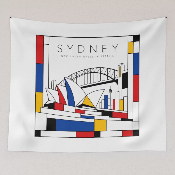 Item preview, Sydney Mondrian style poster 3D designed and sold by CMYKStudio.