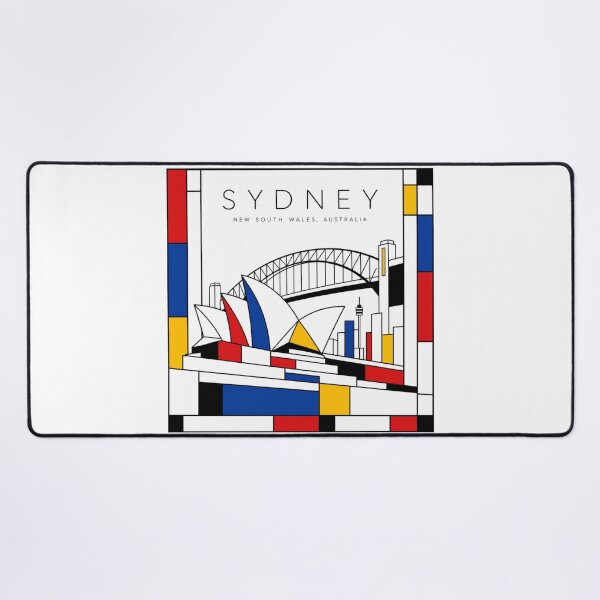 Item preview, Sydney Mondrian style poster 3D designed and sold by CMYKStudio.
