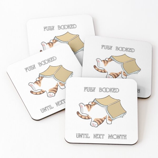 Item preview, Fully Booked Until Next Month Funny Book Lover Cat Design designed and sold by Anya86.