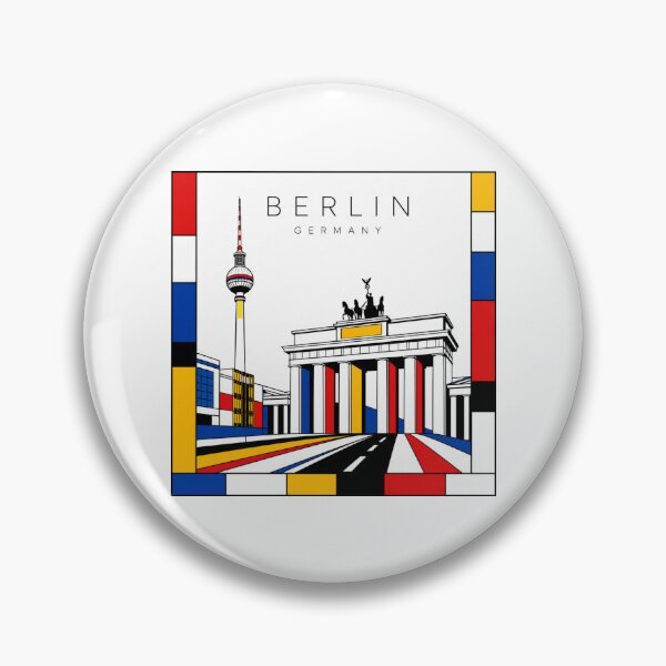 Item preview, Berlin Mondrian style poster 3D designed and sold by CMYKStudio.