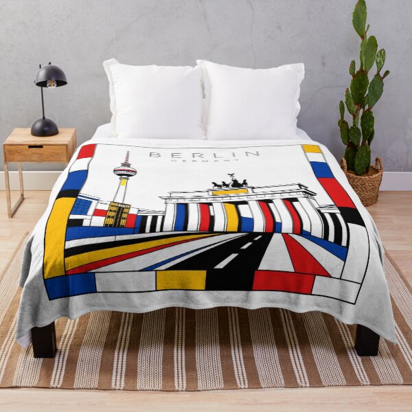 Item preview, Berlin Mondrian style poster 3D designed and sold by CMYKStudio.