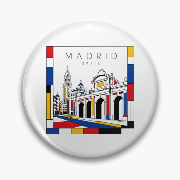 Item preview, Madrid Mondrian style poster 3D designed and sold by CMYKStudio.