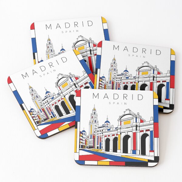 Item preview, Póster 3D de Madrid al estilo Mondrian designed and sold by CMYKStudio.