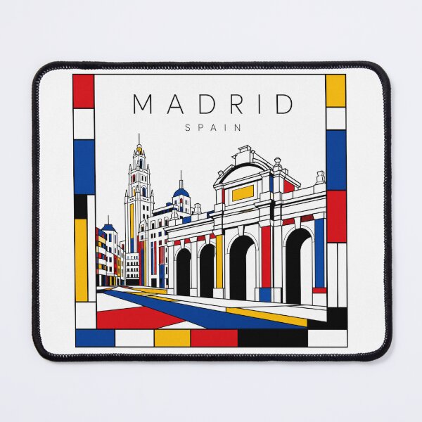 Item preview, Madrid Mondrian style poster 3D designed and sold by CMYKStudio.