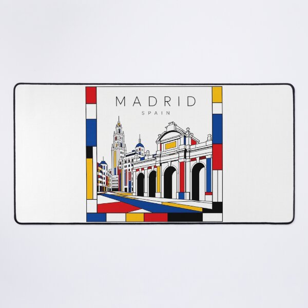 Item preview, Madrid Mondrian style poster 3D designed and sold by CMYKStudio.
