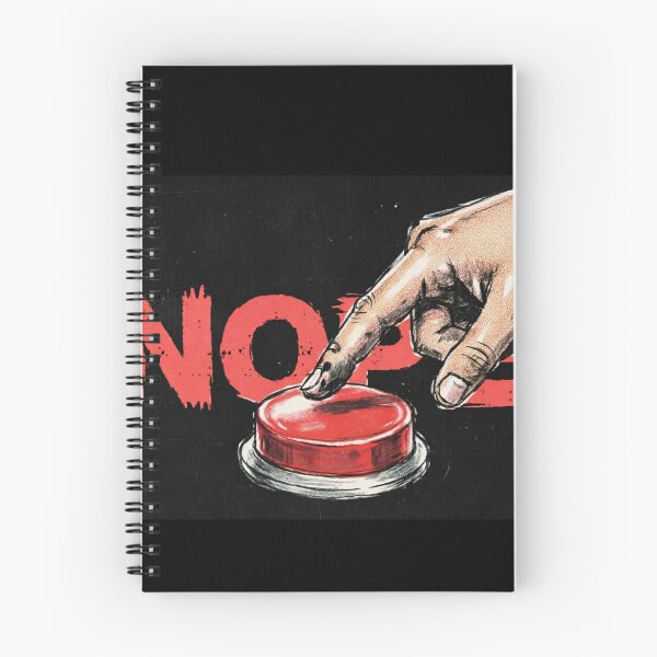 Item preview, Nope Shirt – Minimalist Streetwear – Y2K Grunge Red Button Aesthetic designed and sold by FurryPrintLab-FurryPrintLabDesign.