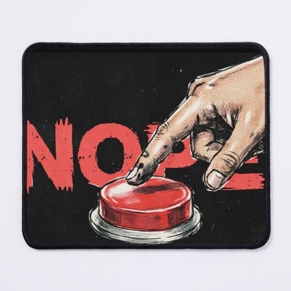Item preview, Nope Shirt – Minimalist Streetwear – Y2K Grunge Red Button Aesthetic designed and sold by FurryPrintLab-FurryPrintLabDesign.