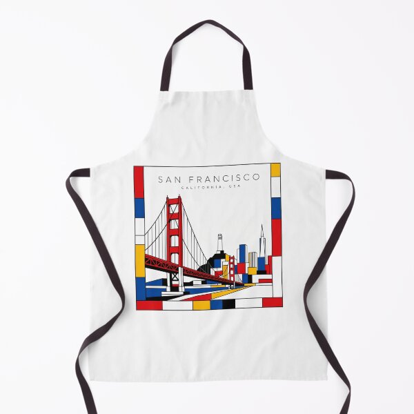 Item preview, San Francisco Mondrian style poster 3D designed and sold by CMYKStudio.
