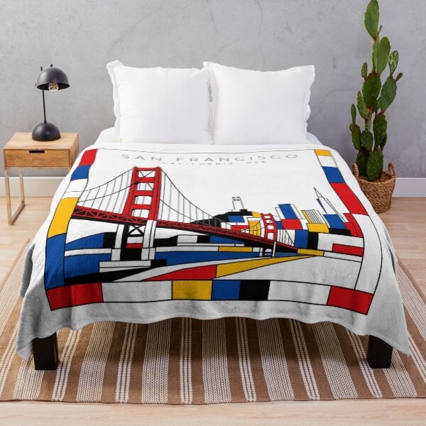 Item preview, San Francisco Mondrian style poster 3D designed and sold by CMYKStudio.