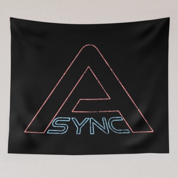 Item preview, Async Neon Logo Backrooms Distressed designed and sold by Power Up Prints.