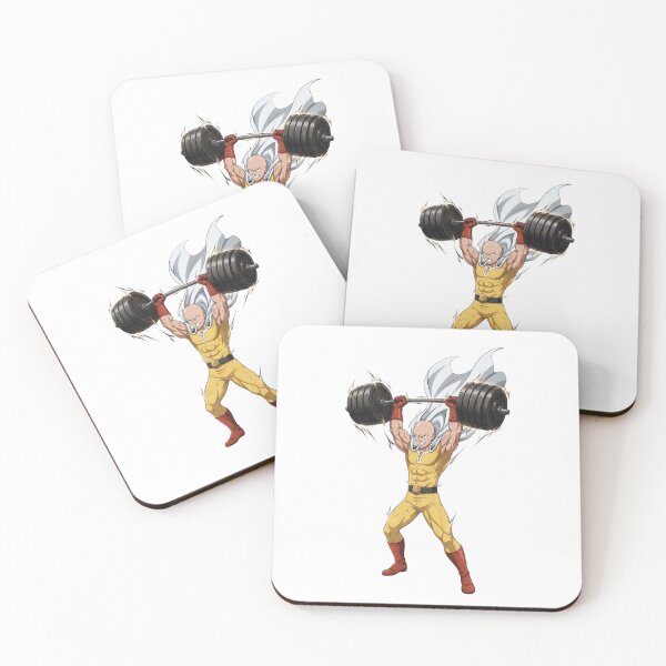 Item preview, Saitama Lifting Weights - Strength Training Anime One Punch Man designed and sold by FreakToons.