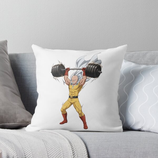Item preview, Saitama Lifting Weights - Strength Training Anime One Punch Man designed and sold by FreakToons.