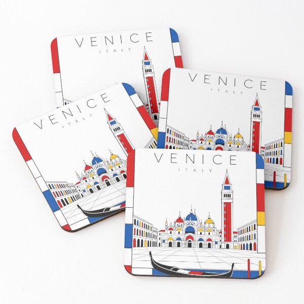 Item preview, Venice Mondrian style poster 3D designed and sold by CMYKStudio.