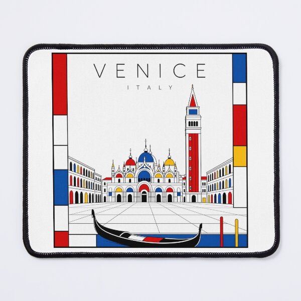 Item preview, Venice Mondrian style poster 3D designed and sold by CMYKStudio.