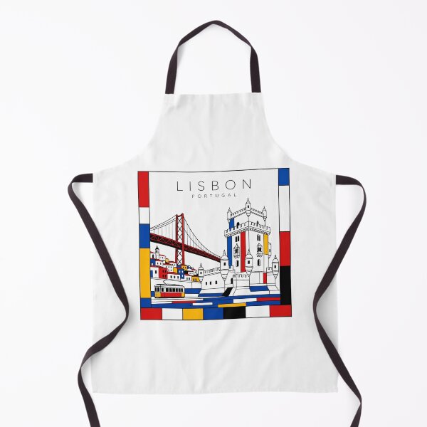 Item preview, Lisbon Mondrian style poster 3D designed and sold by CMYKStudio.