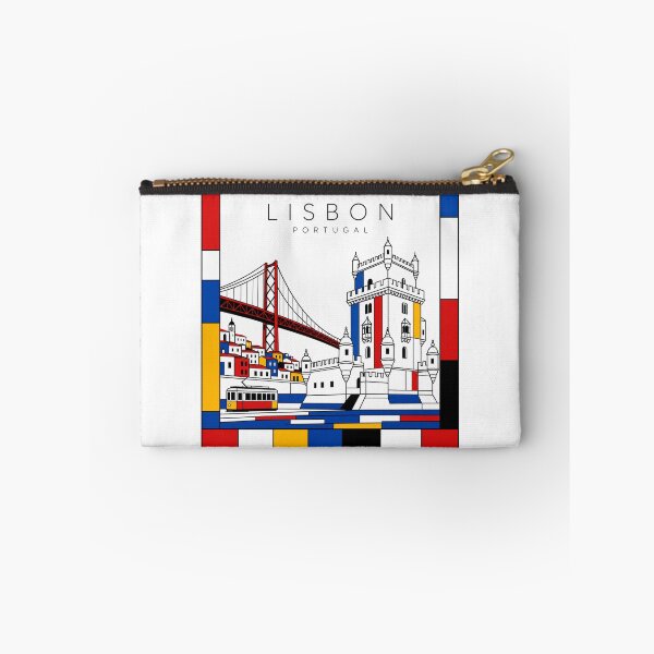 Item preview, Lisbon Mondrian style poster 3D designed and sold by CMYKStudio.