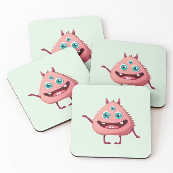 Item preview,  Three Eyed Cute Pink Monster Happy Kawaii Alien designed and sold by sinemosis.