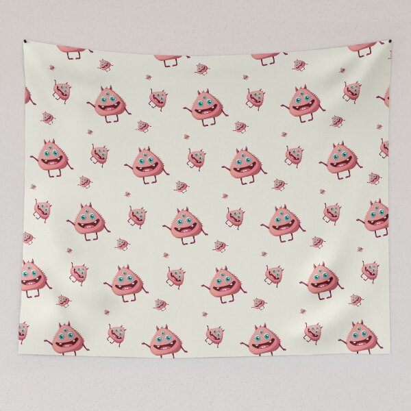 Item preview,  Three Eyed Cute Pink Monster Happy Kawaii Alien designed and sold by sinemosis.