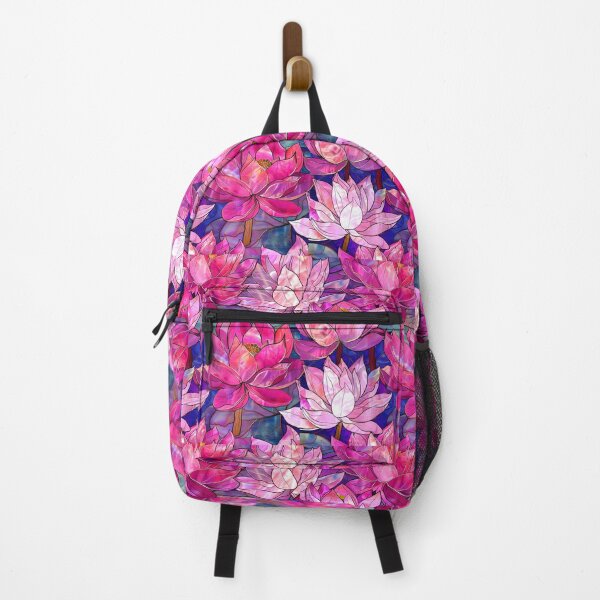 Item preview, Elegant Pink Magenta Lilies (Faux) Stain Glass Art designed and sold by DEC02.