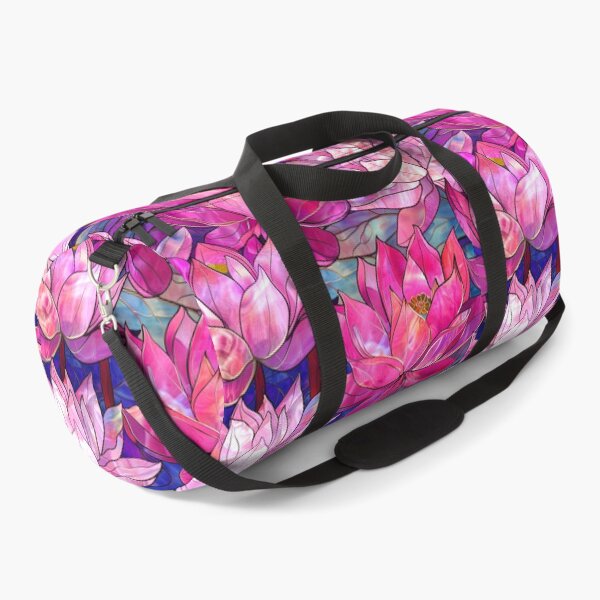 Item preview, Elegant Pink Magenta Lilies (Faux) Stain Glass Art designed and sold by DEC02.