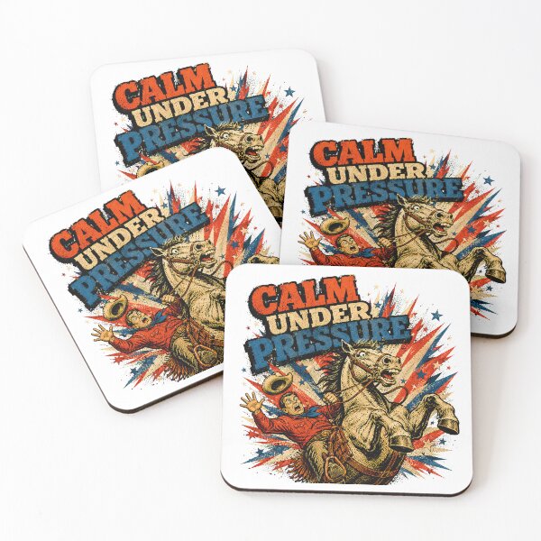Item preview, Calm Under Pressure Cowboy Bucking Horse Comic designed and sold by chattsuede.