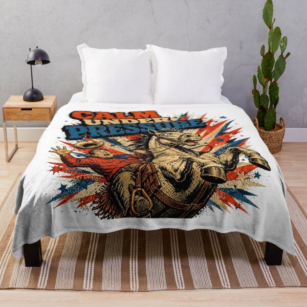 Item preview, Calm Under Pressure Cowboy Bucking Horse Comic designed and sold by chattsuede.