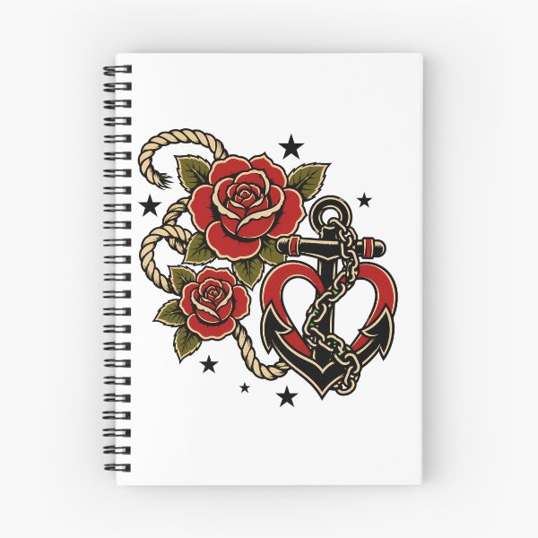 Item preview, Traditional Anchor Heart Tattoo Vintage Sailor Romance designed and sold by chattsuede.