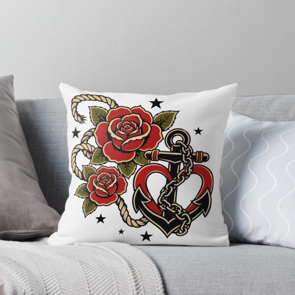 Item preview, Traditional Anchor Heart Tattoo Vintage Sailor Romance designed and sold by chattsuede.