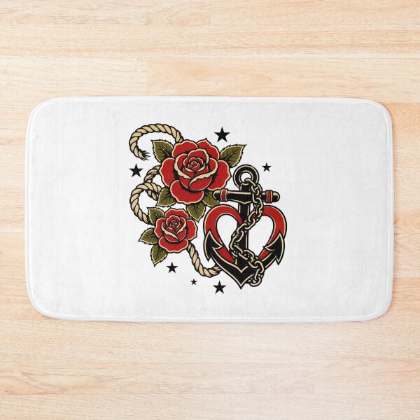 Item preview, Traditional Anchor Heart Tattoo Vintage Sailor Romance designed and sold by chattsuede.