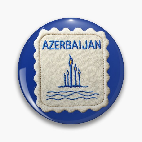 Item preview, Azerbaijan Travel Patch Flame Towers Embroidered designed and sold by tiigerdad.