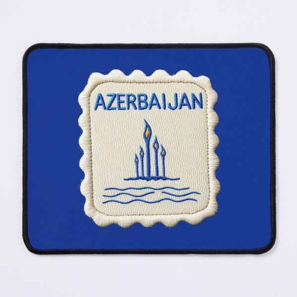 Item preview, Azerbaijan Travel Patch Flame Towers Embroidered designed and sold by tiigerdad.