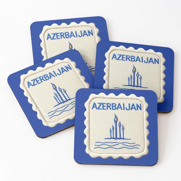 Item preview, Azerbaijan Travel Patch Flame Towers Embroidered designed and sold by tiigerdad.