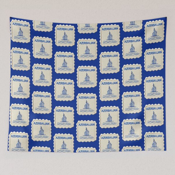 Item preview, Azerbaijan Travel Patch Flame Towers Embroidered designed and sold by tiigerdad.