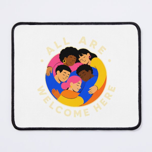 Item preview, All Are Welcome Here Diverse People Circle Hug designed and sold by chattsuede.