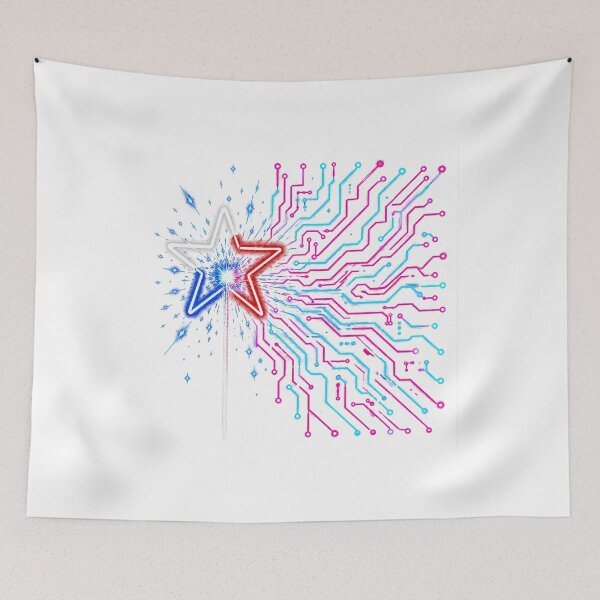Item preview, Electronic Independence Day Sparkler Futuristic Circuit Board designed and sold by chattsuede.