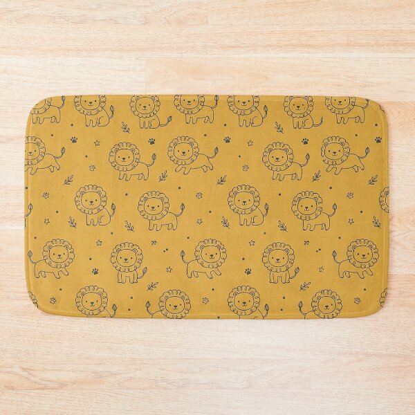 Item preview, Cute Lion Seamless Pattern – Golden Mustard Safari Animal Design by MNS designed and sold by ashenlocs.