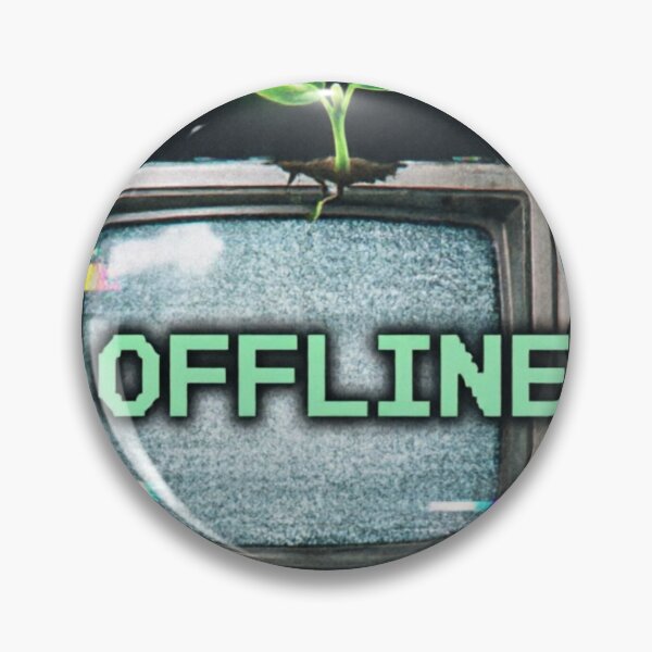 Item preview, Offline Shirt – Minimalist Retro Tech Streetwear – VHS Glitch Aesthetic designed and sold by FurryPrintLab-FurryPrintLabDesign.