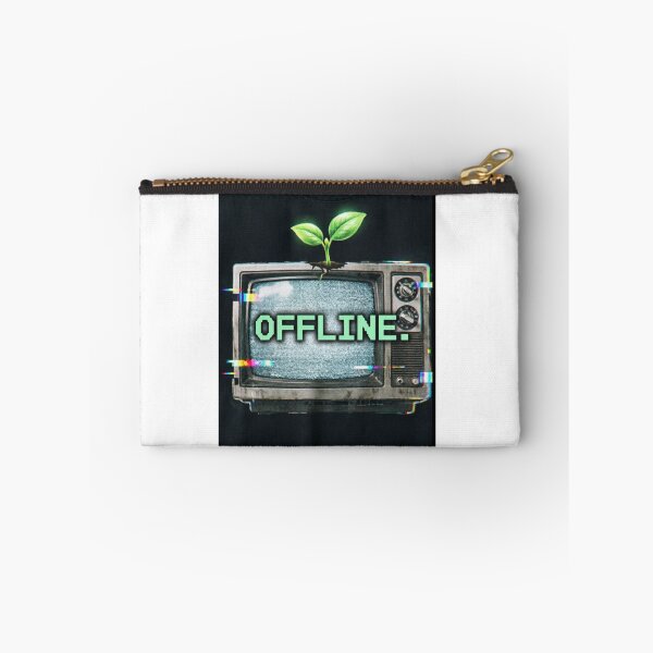 Item preview, Offline Shirt – Minimalist Retro Tech Streetwear – VHS Glitch Aesthetic designed and sold by FurryPrintLab-FurryPrintLabDesign.