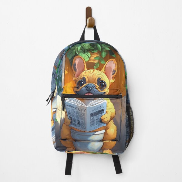 Item preview, French Bulldog Dog Bathroom Newspaper Reader Kawaii Puppy Humor designed and sold by mildaclairmo.