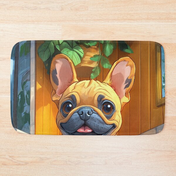 Item preview, French Bulldog Dog Bathroom Newspaper Reader Kawaii Puppy Humor designed and sold by mildaclairmo.