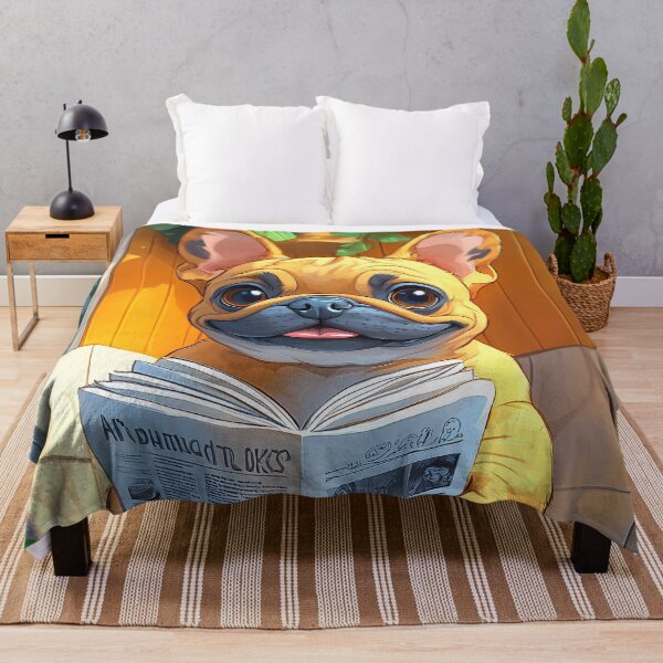Item preview, French Bulldog Dog Bathroom Newspaper Reader Kawaii Puppy Humor designed and sold by mildaclairmo.