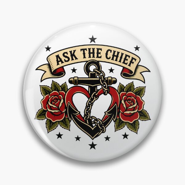 Item preview, Ask The Chief Anchor Tattoo Navy CPO Traditional designed and sold by chattsuede.